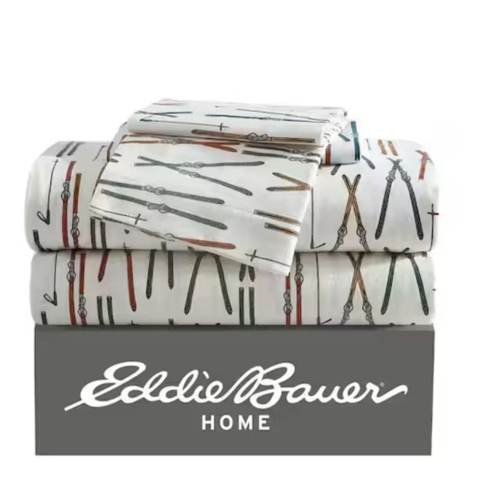Eddie Bauer Ski Line Cotton Flannel Sheet Set
